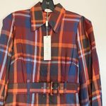 𝅺NWT PETERSYN Adele Shirt Dress Gotham Plaid Small Photo 4
