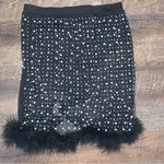 Hot & Delicious  Rhinestones Pearls and Fur Skirt Brand new with Tags Photo 2