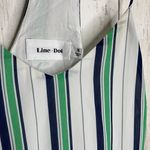 Line and Dot  Striped Peplum Sleeveless Tank Top Photo 3