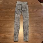 Lululemon  2 Wunder Under Luon Suited Jacquard Black White Leggings Photo 1