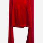 IvaNova Mini Backless Dress W/Rhinestones and Long Dramatic Sheer Sleeve Red 4 Photo 0