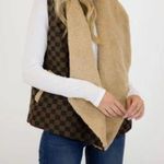 Judith March Check Mate Women’s Jacquard Checkered Vest w/ Shearling Lining Photo 0