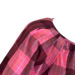 Kate Spade  Pink Plaid Long Sleeves Greenhouse Top Large $268 NWT Preppy Holiday Photo 3