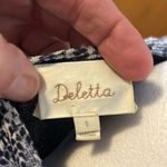 Deletta  Anthropologie Delan cap sleeve‎ v-neck boho peasant top size s BIN G Photo 4