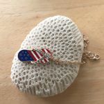 Patriotic Flip Flop Necklace 16" Chain Beach New Photo 7