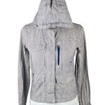 Nike 6.0 Striped Zip Up Hooded Jacket Blue White Size XSmall Photo 0