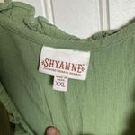 Shyanne  Green Embroidered Crop Swing Top Sleeveless G8 Photo 3