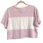 UGG Jordene Colorblocked Cropped T Shirt Pink White Small S Photo 6