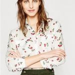 The Kooples Like New Button Front Semi
Sheer Cherry Top Size Small Photo 3