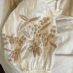 Caslon  White Cotton‎ Embroidered Boho Long Sleeve Top Size Medium Petite Photo 4