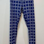 J. McLaughlin Women Libby Leggings Medium Acadia Blue Checkered Stretch Casual Photo 0