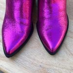 Nine West  Pink Metallic Glitter Cowboy Western Boots Size 7.5 Photo 5
