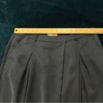 ASOS  Navy Blue Lyocell High Rise Pleated Front Side Zip‎ Wide Leg Crop Pants 12 Photo 11