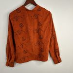 Dress Barn Orange Floral Embroidered Jacket Photo 3