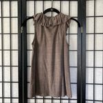 Lucca Couture  Ruffle Accent Scoop Neckline Sleeveless Tank Top Brown Small Photo 4