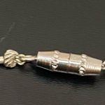 Vintage Unsigned Southwestern Silver & Turquoise Tube Beads 15” Necklace 4g Photo 8