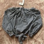 Sanctuary  Womens Botanica Off Shoulder Black‎ Long Sleeve Crop Top Sz Xsmall Photo 0