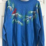 Vintage Cotton Grove Cardinal turtleneck Sweatshirt Blue L Made In USA Red Size L Photo 4