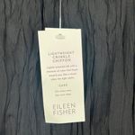 Eileen Fisher 100% Silk a Lightweight Crinkle Chiffon Dress Black Size Large NWT Photo 2