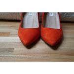 LK Bennett  Floret Suede Pointed Toe Court Heels Pumps Orange EU 36.5 US 6 Photo 3