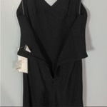 J.Crew  Black Midi Halter Dress Wedding Guest - 100% Silk Size 6, NWT Photo 9