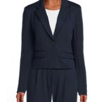 2 PC Adrienne Landau Onyx Women's Crop Blazer AND Onyx Pencil Slacks NWT Blue Photo 4