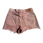 Mango  Denim Iconic Pink Frayed Hem Shorts Women’s 1 XS High Rise Barbiecore Photo 1
