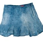 Chelsea & Violet Frayed Mini Denim Skirt • Size L Size L Photo 0