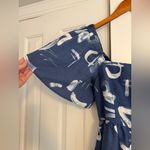 A New Day Blue and White Flutter Sleeve Sundress Size Small Photo 2