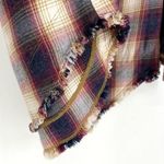 Cloth & Stone  Crushed Berry Fray Button Down Plaid Flannel Small Photo 8