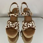 UGG Calf Hair Giraffe Leopard Jazmine Sandal Wedge Heels Photo 6