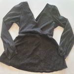 Torrid Black Wrap Tie Back Blouse Shimmery Fabric Plus Size 00 Photo 7