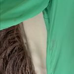 St. John  sport vintage silk stretch green button blouse Photo 10