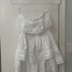 Altar'd State  White Ruffle Romper Strapless Photo 1