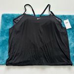 Nike Women's Black Layered Tankini Top Size 1X Photo 4