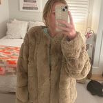 Fur Jacket Tan Size L Photo 2