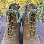Lucky Brand  Size 8.5/38.5 ECHO Tan Brown Lace-Up Suede Leather Heeled Boots Photo 12