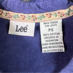 Lee Blue Petite Small Cotton Corduroy Long Sleeve Button Front w/1 Pocket Shirt Photo 5