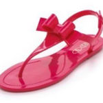 VALENTINO GARAVANI Red Bow Jelly‎ Sandals Size 38 Photo 0