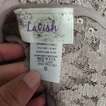 Lavish Taupe Lace Sequin With Knit Contrast ¾ Sleeve Blouse Size Small Photo 4