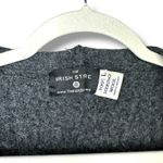 The Irish Store Aran Woollen Mills Charcoal Irish Cable Merino Wool Cardigan Gray Size L Photo 7