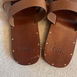 BEEK Leather Brilliant Toe Ring Sandals Brown Size 6 Photo 3