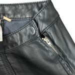 Free People Black Kaelin Vegan Leather Moto High Rise Skinny Ankle Leggings sz 8 Photo 9