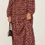 Faherty  Susanna Smocked Maxi Dress‎ in Montserrat Floral Sz S Photo 0