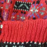 Nordstrom , BRASS PLUM Medium Red, Black 100% Wool Button Front Cardigan Sweater Photo 8