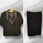 Le Suit  Essentials Black Skirt Set Photo 1