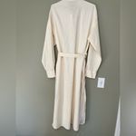 Vitamin A  Cream long-sleeve button down Collared Dress Photo 3