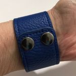 Punk Goth Blue/Black Adjustable Small Wrist HP! Blue Photo 2