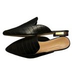 Shoe Dazzle Franceen faux crocodile pointed mules Photo 4