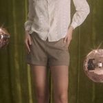 RIHOAS The Apricot Lapel Floral Embroidery Blouse 2 White Size M Photo 3